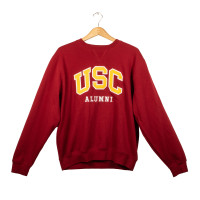 USC Trojans Heritage Cardinal Arch Over Alumni Tackle Twill Sweatshirt